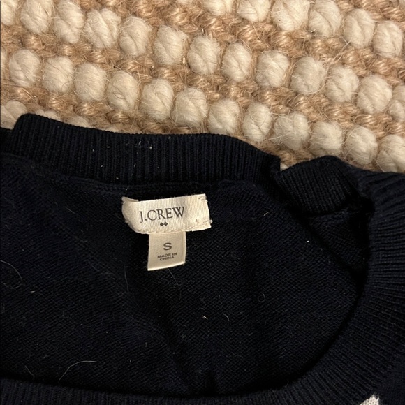 J. Crew Black and Orange Argyle Sweater - Picture 2 of 2